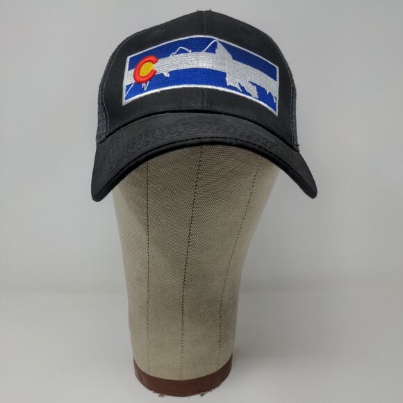 Uluru Colorado Snapback Mesh Back Hat Black OSFM Embroidered Logo - Picture 2 of 12